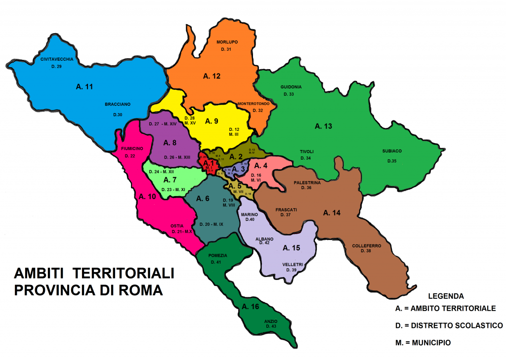 Ambiti territoriali della provincia di Roma